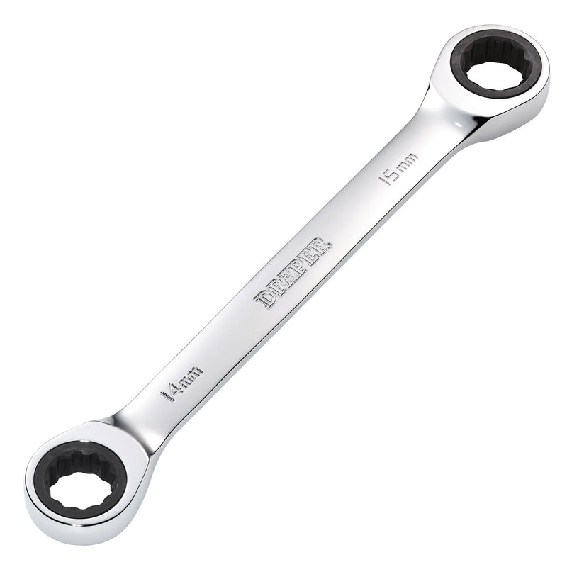 Draper HI-TORQ® Double Ratchet Ring Spanner 14x15mm