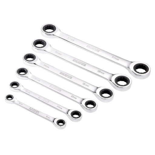 Draper HI-TORQ® Double Ratchet Ring Spanner Set 8-19mm (6 Piece)