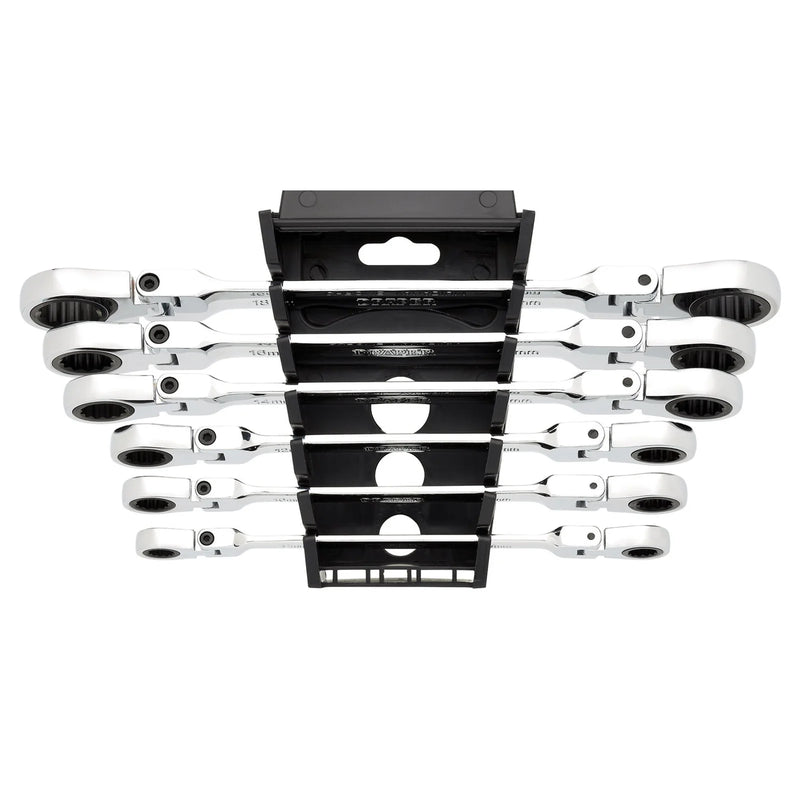 Draper HI-TORQ® Ratchet Spanner Set 6 Piece Metric Flexible Head