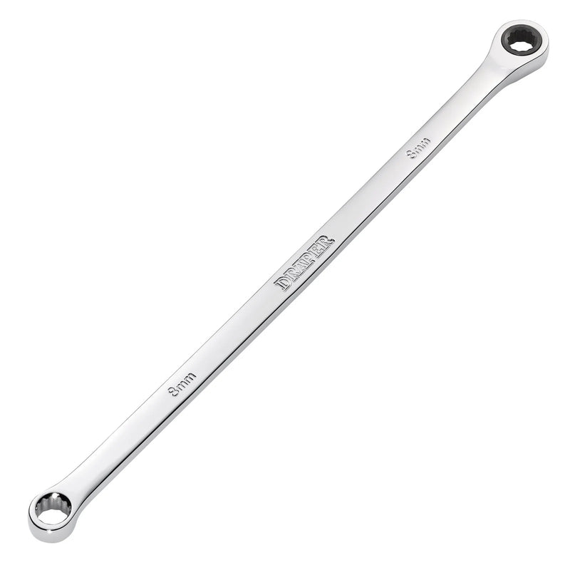 Draper HI-TORQ® Metric Extra-Long Double Ring Ratchet Spanner