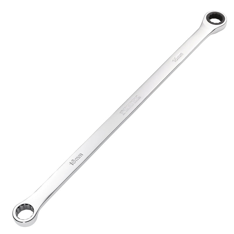 Draper HI-TORQ® Metric Extra-Long Double Ring Ratchet Spanner