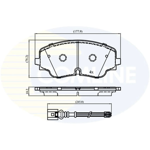 Comline 4 x Front Brake Pad Set CBP23425