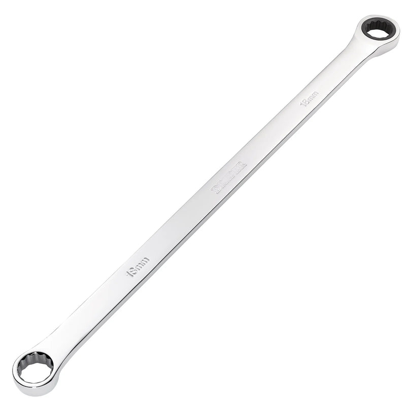 Draper HI-TORQ® Metric Extra-Long Double Ring Ratchet Spanner