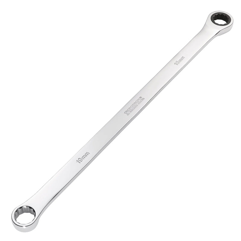 Draper HI-TORQ® Metric Extra-Long Double Ring Ratchet Spanner