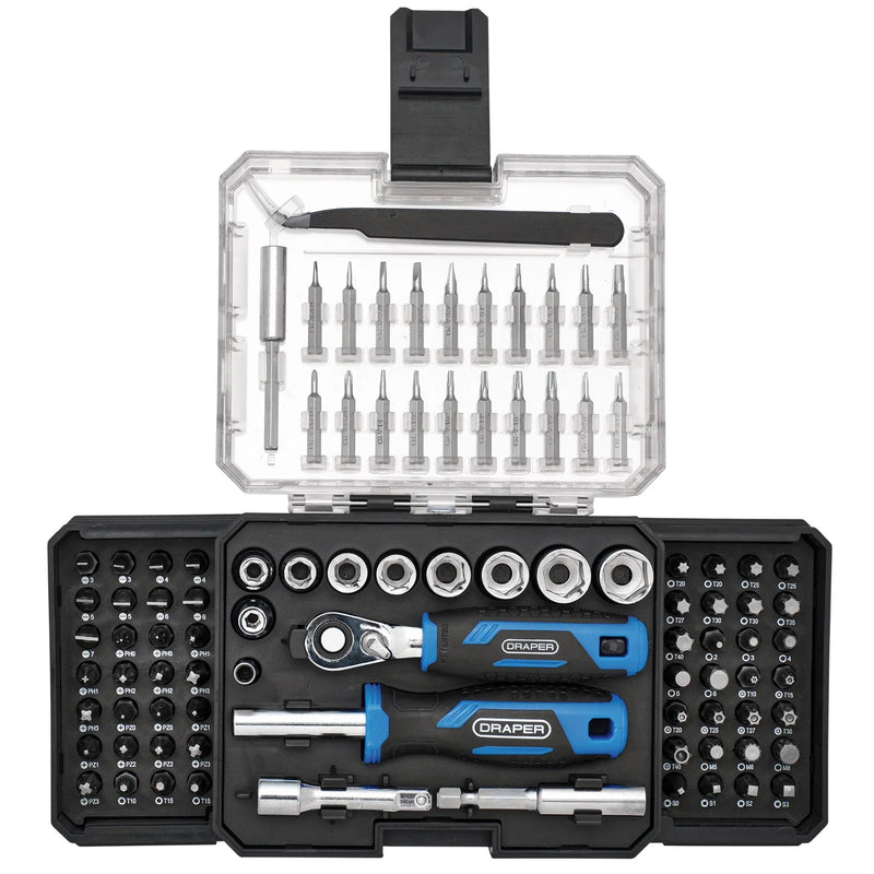 Draper Ratchet and Screwdriver Bit Set 92 Piece
