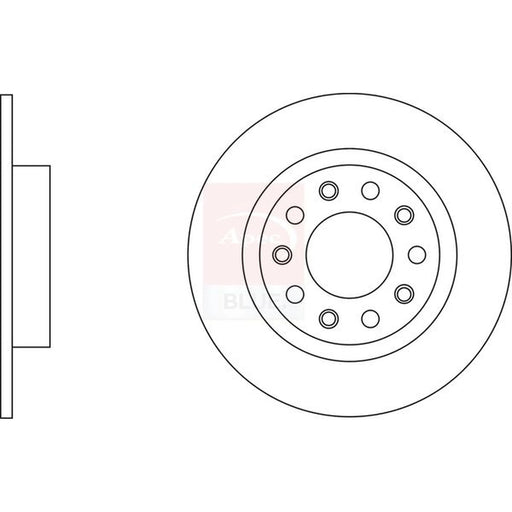 Apec 2 x Solid Rear Brake Discs SDK6673
