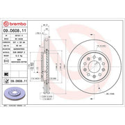Brembo 2 x Front Brake Discs 09.D608.11