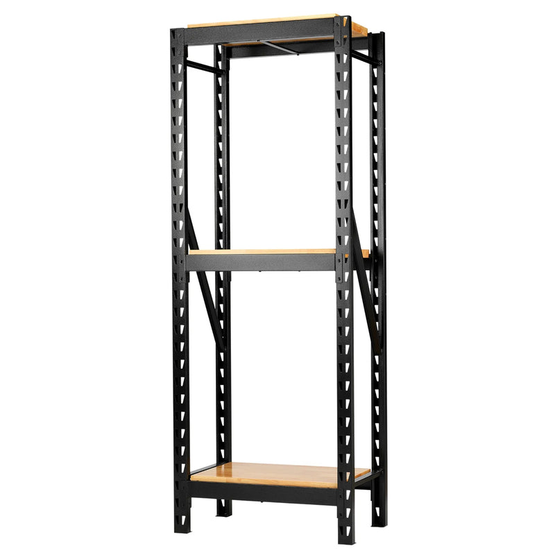 Bunker 14 Piece Modular 3 Tier Racking with Hardwood Shelving