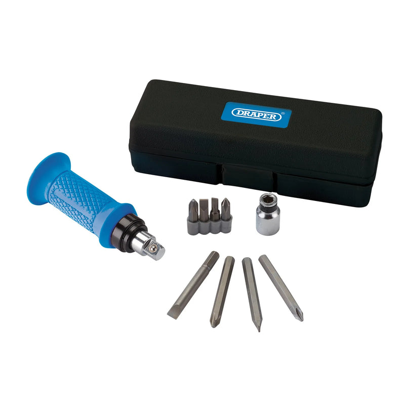 Draper Impact Screwdriver Set 1/2" Sq. Dr. 162mm (10 Piece)