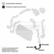 Borg & Beck Intercooler Turbo Charge Air Hose BTH1371