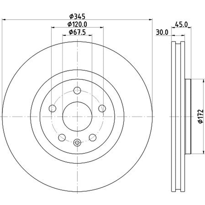 DON 2 x Front Brake Discs PCD19921