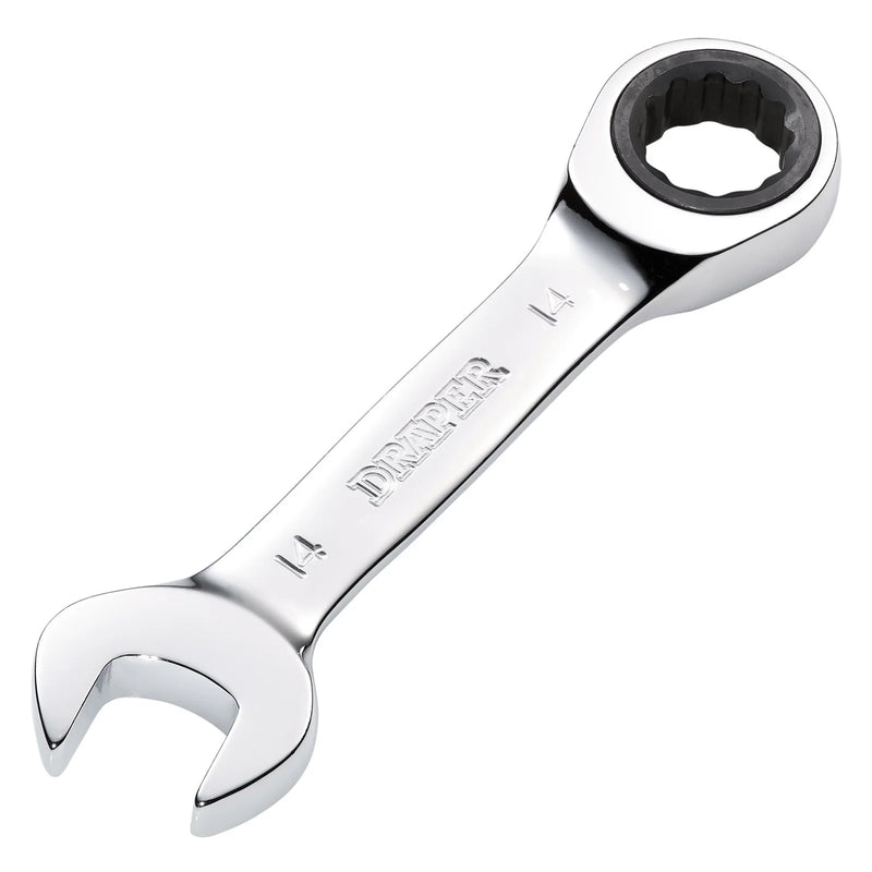 Draper HI-TORQ® Metric Stubby Ratchet Combination Spanner - Various Lengths
