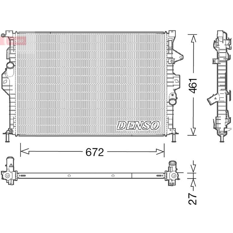 Denso Engine Radiator DRM10048