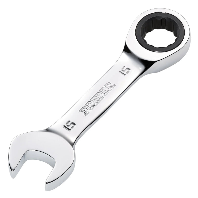 Draper HI-TORQ® Metric Stubby Ratchet Combination Spanner - Various Lengths