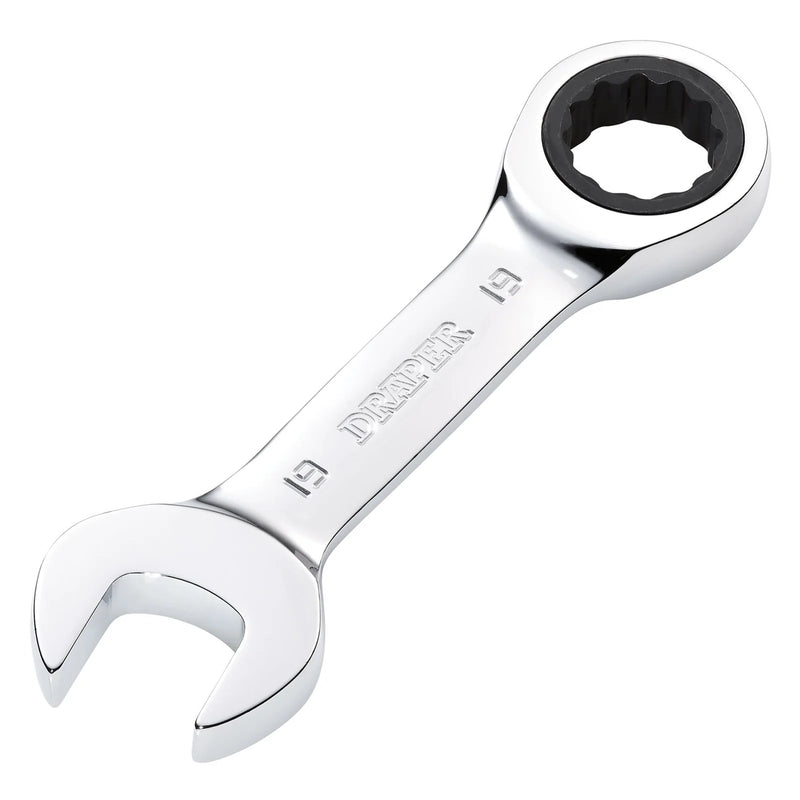 Draper HI-TORQ® Metric Stubby Ratchet Combination Spanner - Various Lengths