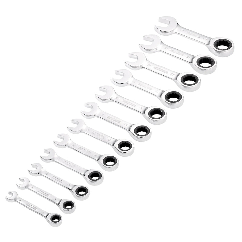 Draper HI-TORQ® Stubby Ratchet Spanner Set 8-19mm (12 Piece)