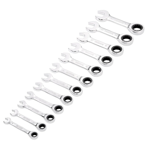 Draper HI-TORQ® Stubby Ratchet Spanner Set 8-19mm (12 Piece)