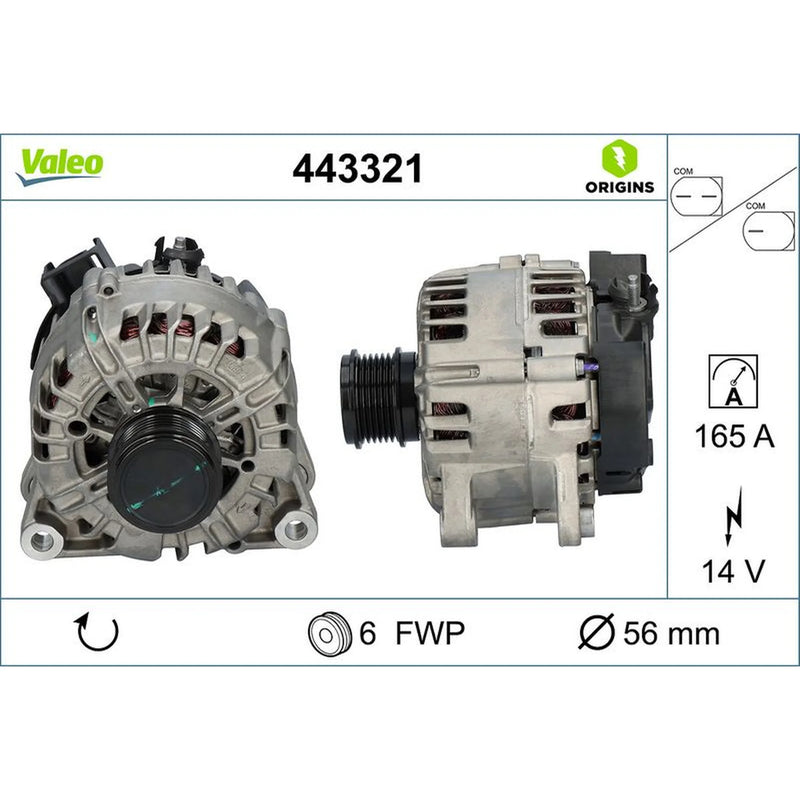 Valeo Car Alternator 12V 443321