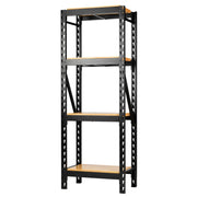 Bunker Modular 4 Tier Racking 750mm with Hardwood Shelving