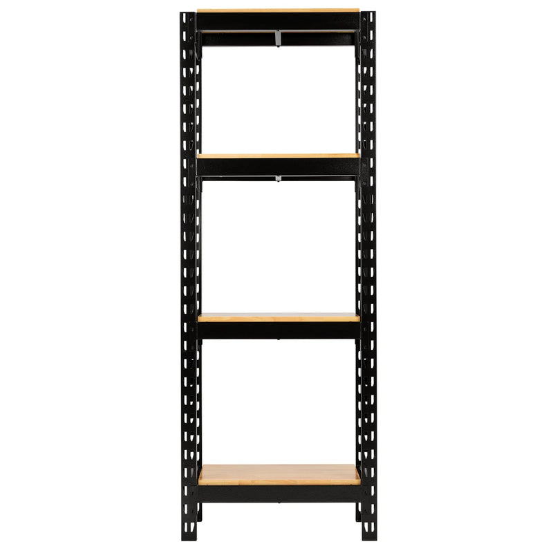 Bunker Modular 4 Tier Racking 750mm with Hardwood Shelving