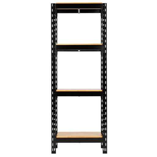 Bunker Modular 4 Tier Racking 750mm with Hardwood Shelving
