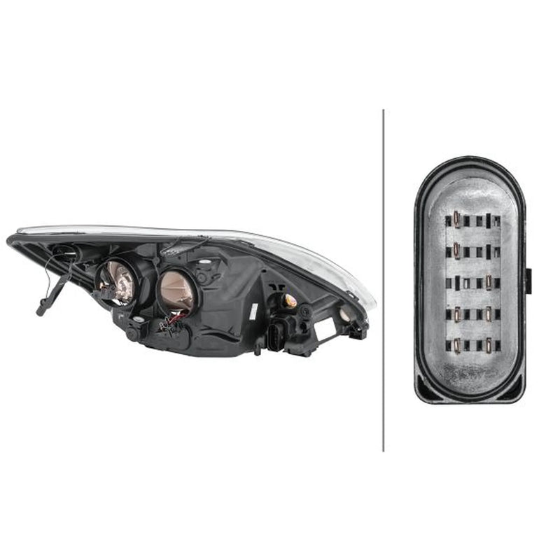 Hella Headlight Headlamp H7/H1 Left 1EE 354 257-011