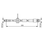 Bosch Brake Hydraulic Hose Line Rear 1 987 481 B19
