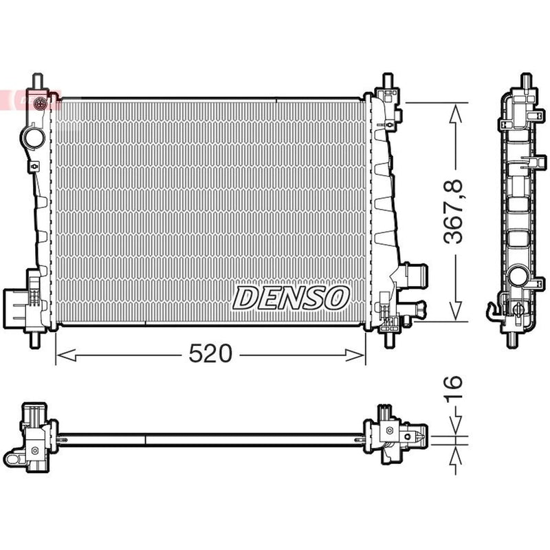 Denso Engine Radiator DRM20127