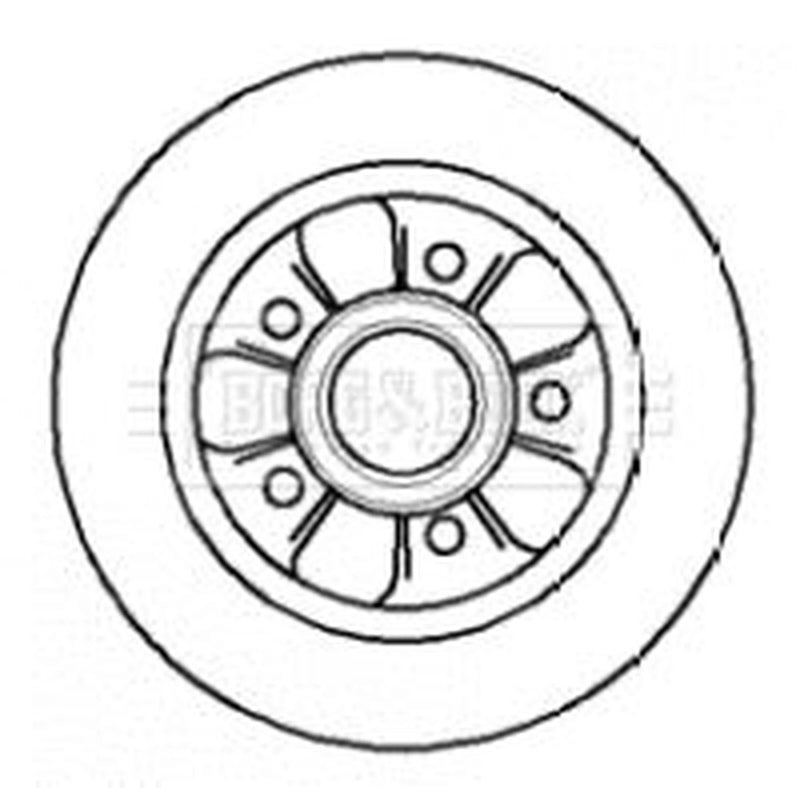 Borg & Beck 2 x Solid Rear Brake Discs BBD5742S