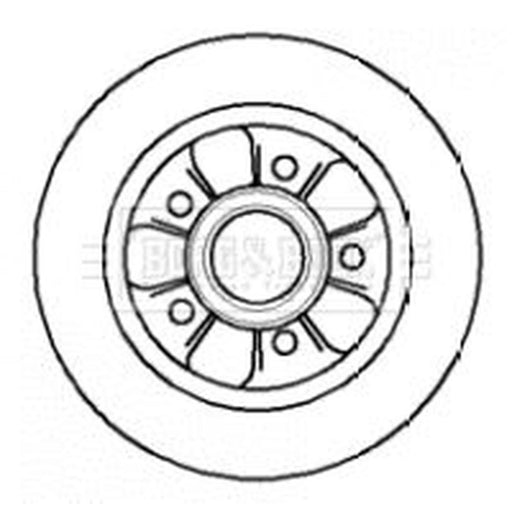 Borg & Beck 2 x Solid Rear Brake Discs BBD5742S