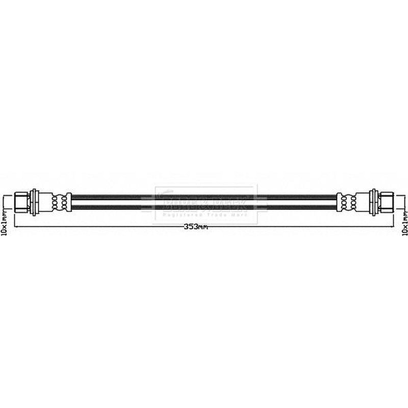 Borg & Beck Brake Hydraulic Hose Line Centre BBH8671