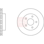 Apec 2 x Vented Front Brake Discs DSK2143