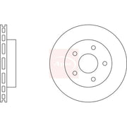 Apec 2 x Vented Front Brake Discs DSK2143