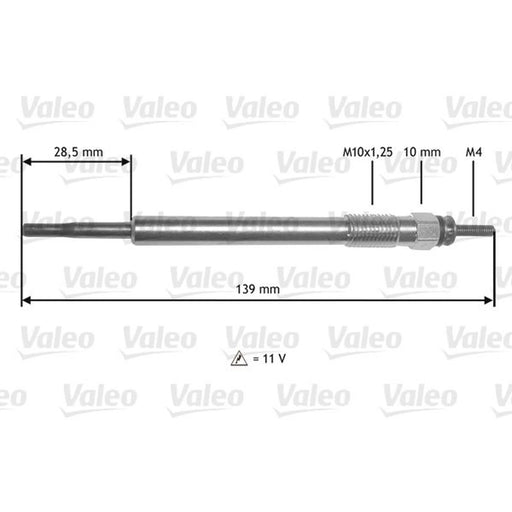 Valeo Diesel Engine Glow Plug 345211