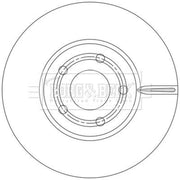 Borg & Beck 2 x Vented Front Brake Discs BBD5550