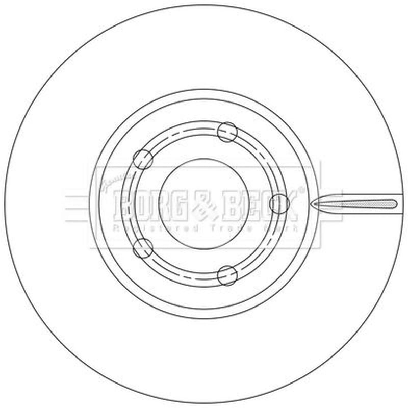 Borg & Beck 2 x Vented Front Brake Discs BBD5550