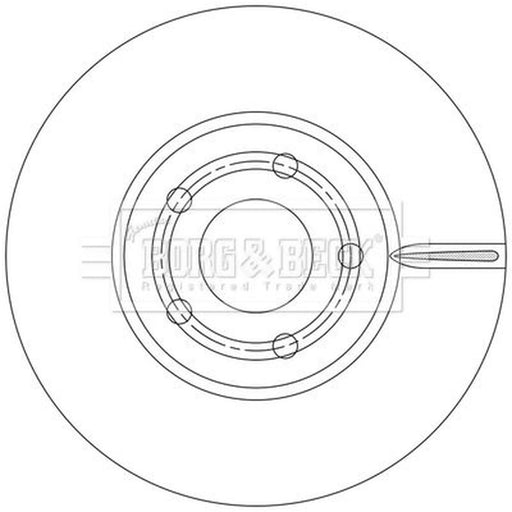 Borg & Beck 2 x Vented Front Brake Discs BBD5550