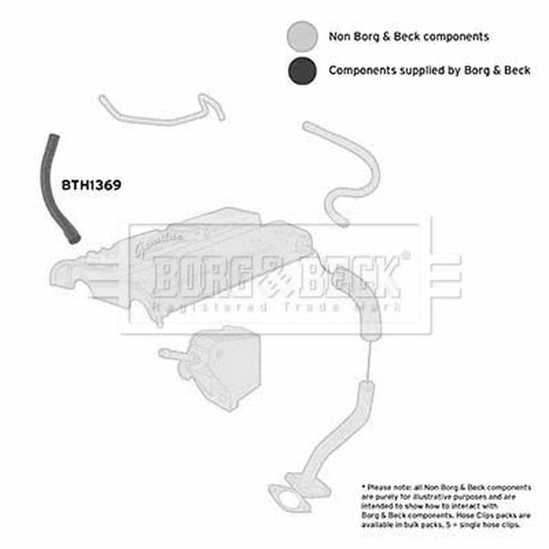 Borg & Beck Intercooler Turbo Charge Air Hose BTH1369