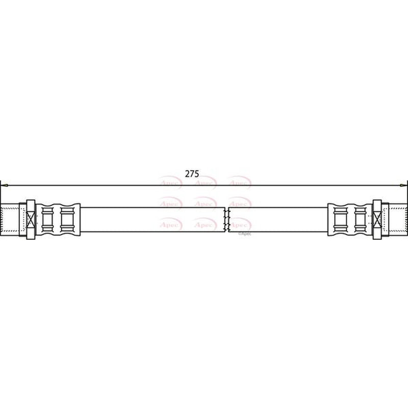 Apec Brake Hydraulic Hose Line Rear HOS3601