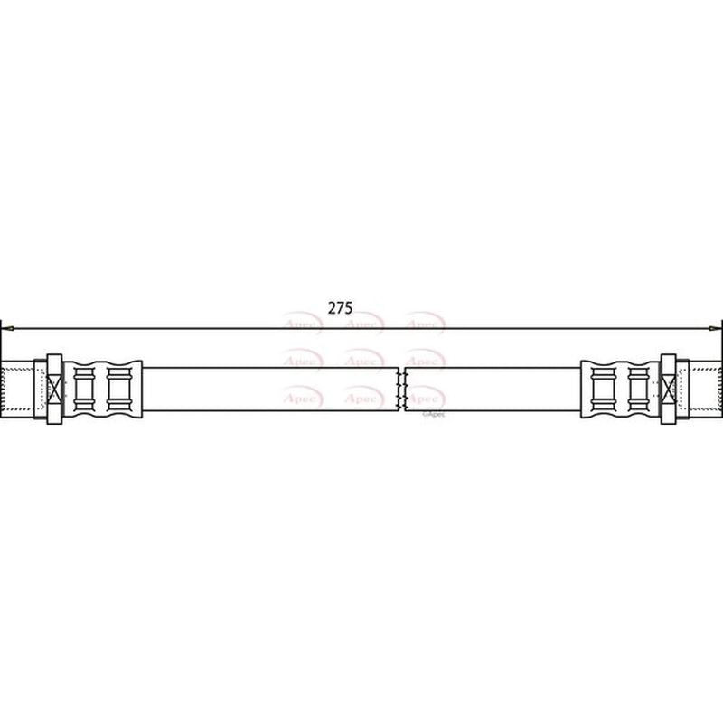 Apec Brake Hydraulic Hose Line Rear HOS3601