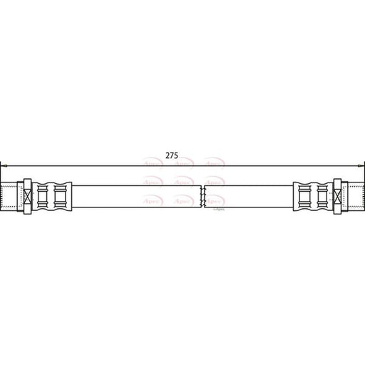 Apec Brake Hydraulic Hose Line Rear HOS3601