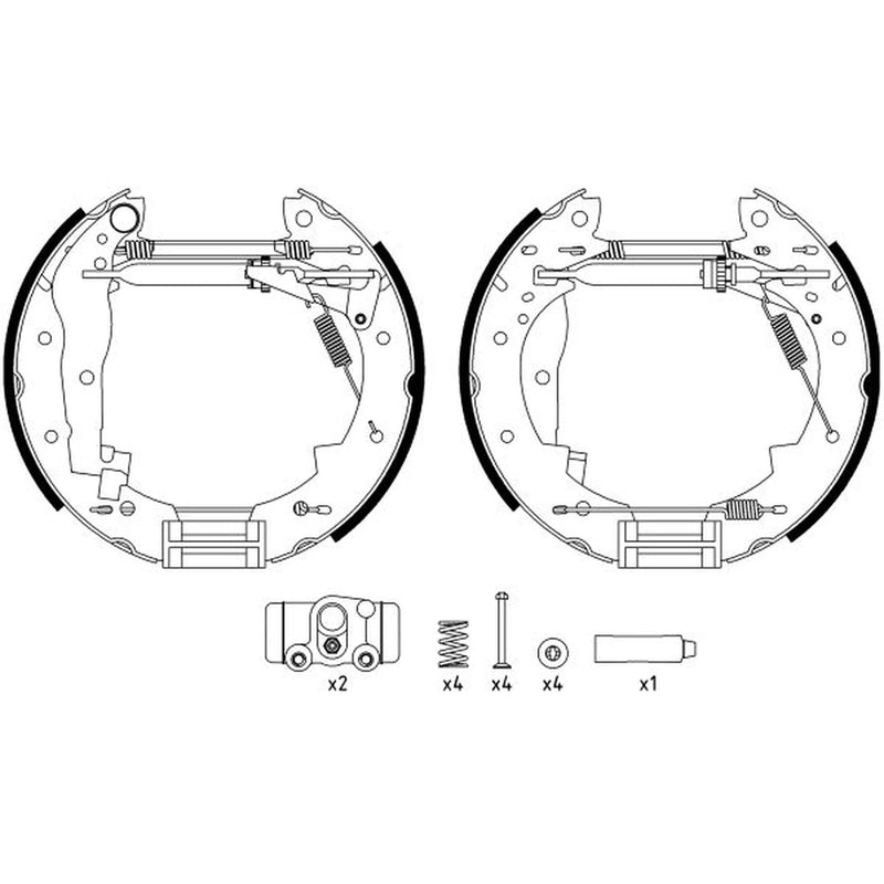 Mintex Brake Shoe Set Axle Kit MSP312