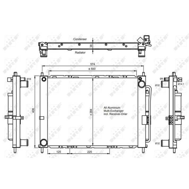 NRF Air Conditioning Condenser 350068