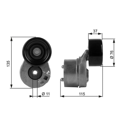 Gates Auxiliary Belt Tensioner T38431
