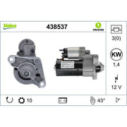 Valeo Starter Motor 12V 1.4kW 10 Teeth 438537