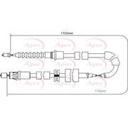 Apec Handbrake Cable Left Rear CAB1164
