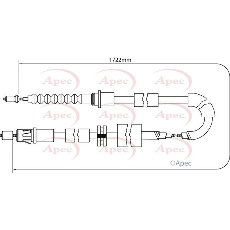 Apec Handbrake Cable Left Rear CAB1164