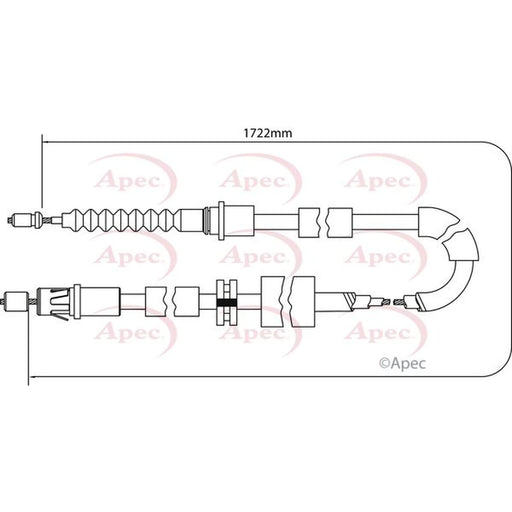 Apec Handbrake Cable Left Rear CAB1164