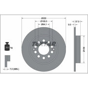 Textar 2 x Solid Rear Brake Discs 92342703