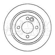 Key Parts 2 x Solid Rear Brake Discs KBD4257